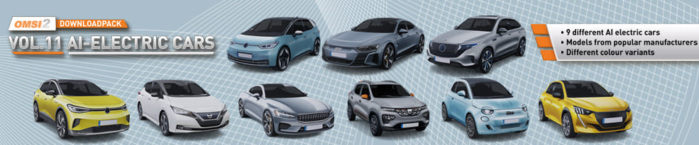 Buy now: OMSI 2 Downloadpack Vol. 11 - AI Electric Cars