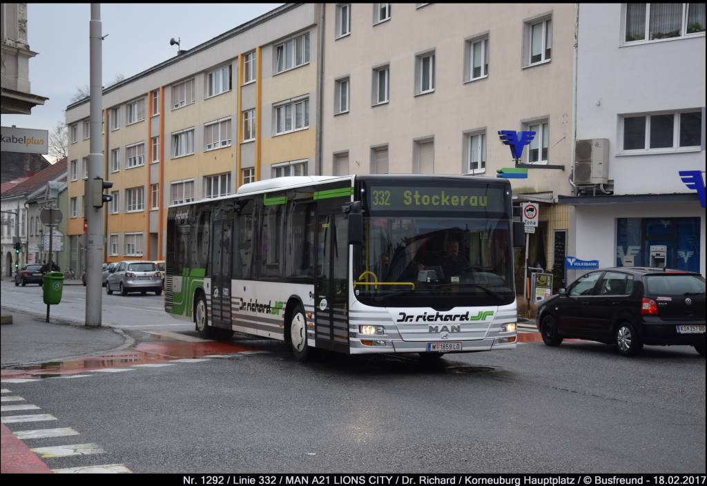 Wien, MAN A21 Lion's City NL313 Nr. R1292